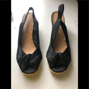 Bella Vita wedges- black- size 11w- WORN ONCE!